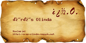 Órás Olinda névjegykártya